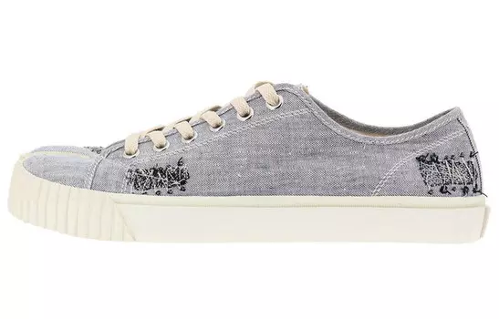 Кроссовки Maison Margiela Tabi с вышивкой, сине-серый