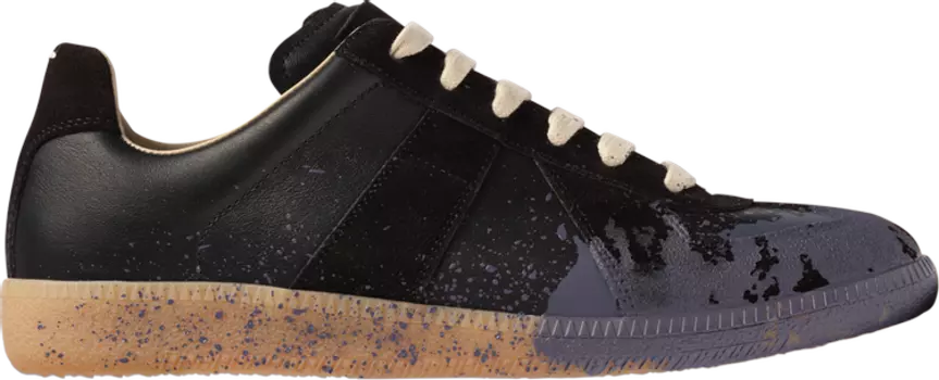 Кроссовки Maison Margiela Wmns Replica Low 'Paint Splatter - Black Pewter', черный