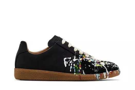Кроссовки Maison Margiela Wmns Replica Low Paint Splatter - Black Pollock, черный