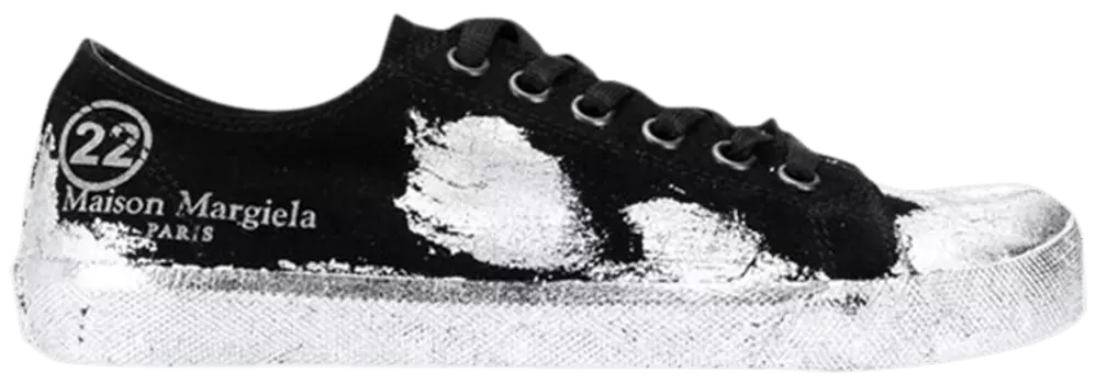 Кроссовки Maison Margiela Wmns Velvet Tabi 'Paint Effect - Black', черный