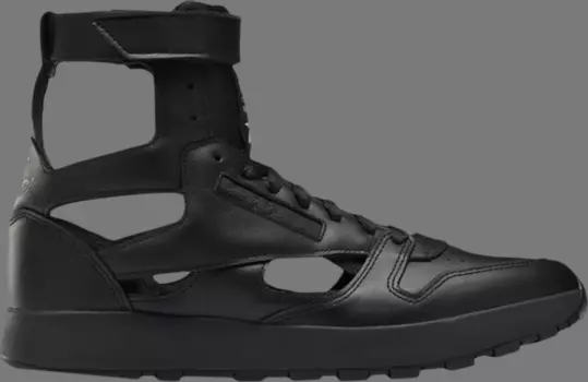Кроссовки maison margiela x classic leather tabi high 'black' Reebok, черный