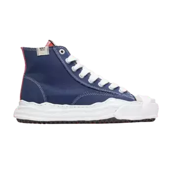 Кроссовки Maison Mihara Yasuhiro Hank OG Sole Canvas High Navy Beige Mismatched, синий