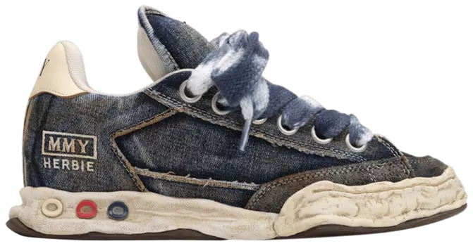 Кроссовки Maison Mihara Yasuhiro Herbie Puffer OG Sole Washed Denim Low 'Blue', синий