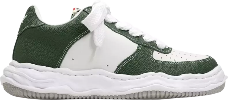 Кроссовки Maison Mihara Yasuhiro Wayne OG Sole Embossed Leather Low 'Green', зеленый