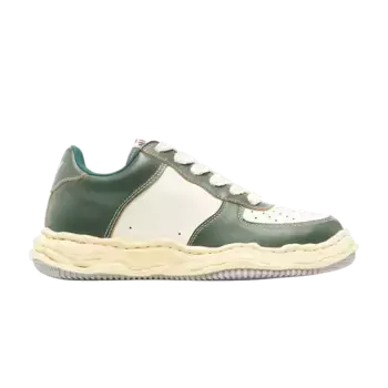Кроссовки Maison Mihara Yasuhiro Wayne OG Sole Vintage Leather Low Green White, зеленый