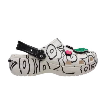 Кроссовки Marimekko x Wmns Classic Platform Clog 'Unikko Print', белый