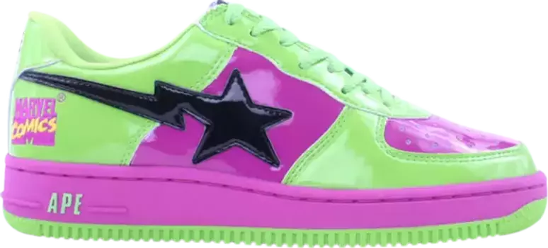 Кроссовки Marvel Comics x Bapesta FS-001 Low Hulk, зеленый