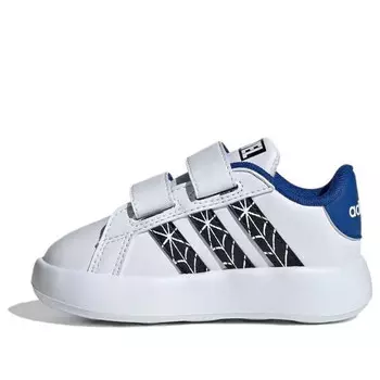 Кроссовки marvel's spider-man grand court 'white black blue' Adidas, белый