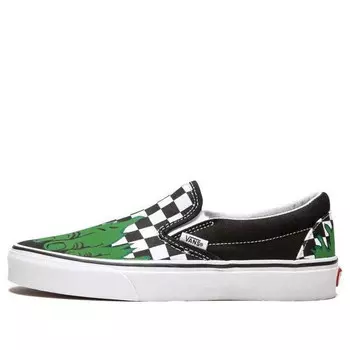 Кроссовки marvel x classic slip-on 'hulk' Vans, зеленый