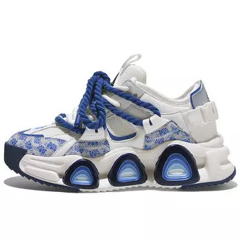 Кроссовки masongarments Windstorm Collection Chunky Sneakers Unisex Low-top Blue And White Porcelain, белый