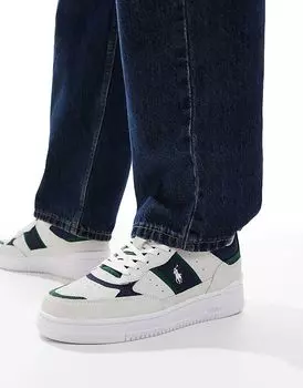 Кроссовки Masters Sport 125 в кремово-белом, зеленом и синем цветах Polo Ralph Lauren