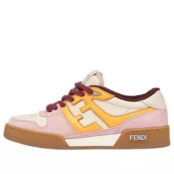 Кроссовки match low top 'pink yellow' Fendi, розовый