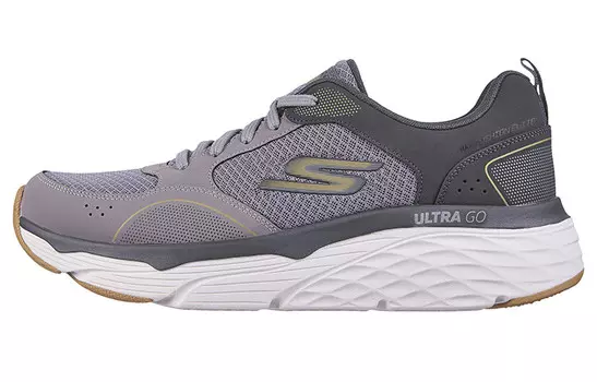Кроссовки Max Cushioning для тренировок для мужчин с низким верхом серо-желтого цвета Skechers