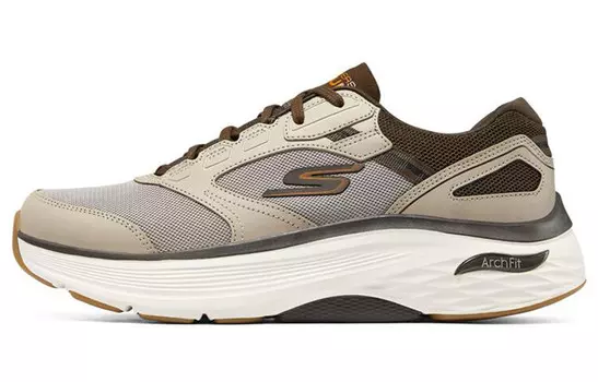 Кроссовки Max Cushioning для тренировок, мужские, низкие, коричневые Skechers