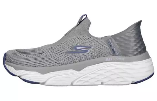 Кроссовки Max Cushioning Lifestyle женские с низким верхом серого цвета Skechers