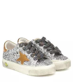 Кроссовки May Glitter Golden Goose, серебряный