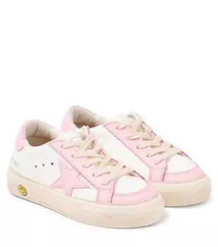 Кроссовки may кожаные Golden Goose Kids, белый