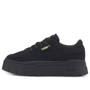 Кроссовки mayze stack suede 'black gold' Puma, черный