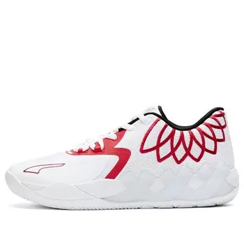 Кроссовки mb.01 low lamelo ball 'team colors - white high risk red' Puma, белый