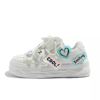 Кроссовки MEAKKEA Skateboarding Shoes Women's Low-top, черный