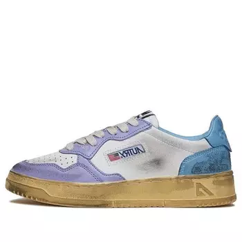 Кроссовки medalist super vintage low leather sneakers 'white purple blue' Autry, белый