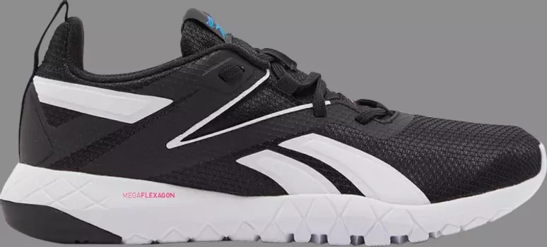 Кроссовки mega flexagon 'black horizon blue pink' Reebok, черный