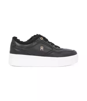 Кроссовки меховые Tommy Hilfiger Essential Platform, черный