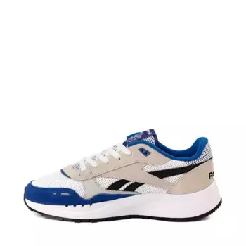 Кроссовки Mens Reebok Classic Leather Athletic Shoe, белый/черный/синий