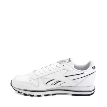 Кроссовки Mens Reebok Classic Leather Clip Athletic Shoe, белый/черный