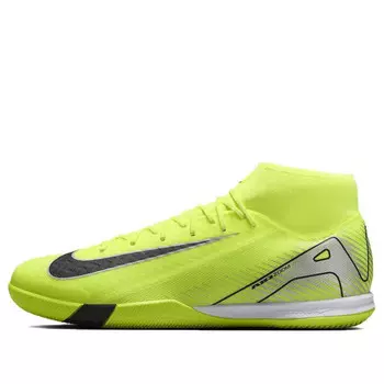 Кроссовки mercurial superfly 10 academy high ic 'volt black' Nike, зеленый