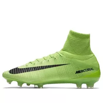 Кроссовки mercurial superfly 5 fg scoccer cleat Nike, зеленый