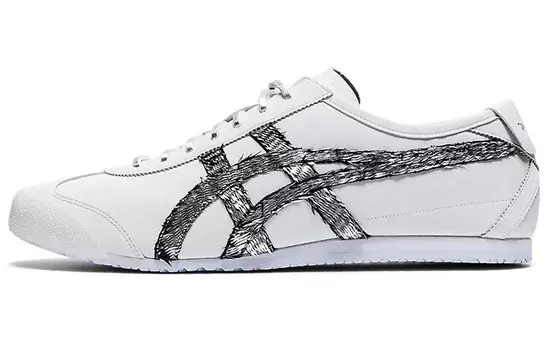 Кроссовки Mexico 66 белые/черные/серебристые Onitsuka Tiger