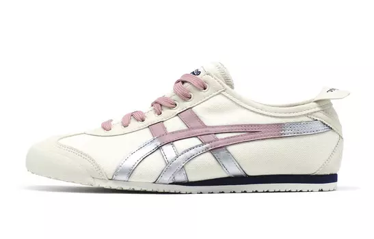 Кроссовки MEXICO 66 Lifestyle Shoes Unisex Low-Top бежевый/темно-синий/серебристый/розовый Onitsuka Tiger