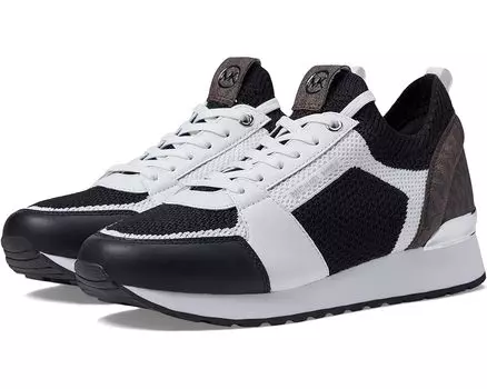 Кроссовки Michael Kors Billie Knit Trainer, цвет Black/Optic White