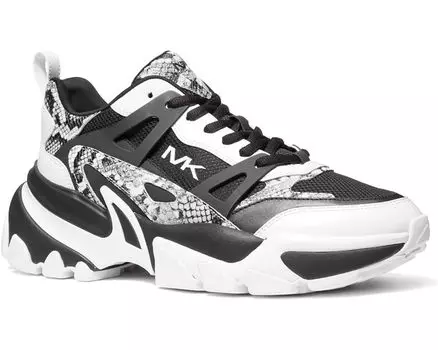 Кроссовки Michael Kors Nick Trainer, цвет Black/Optic White