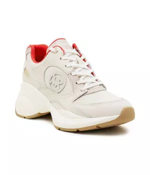 Кроссовки Michael Kors Zuma с элементами кожи, бежевый