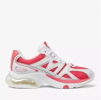 Кроссовки Michael Michael Kors Extreme Mesh and Leather Trainer, белый/светло-красный
