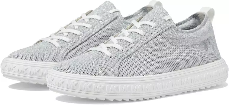 Кроссовки MICHAEL Michael Kors Grove Knit Lace Up, серебряный
