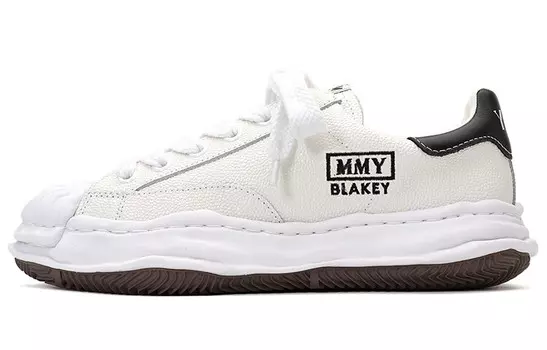 Кроссовки MIHARA YASUHIRO Maison MIHARA YASUHIRO Blakey OG Sole Embossed Leather Low Black, белый
