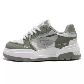 Кроссовки MIIOW Trend Party Series Skateboarding Shoes Women's Low-top, серый/розовый