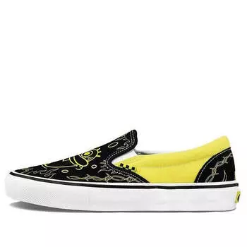 Кроссовки mike gigliotti x spongebob squarepants x skate slip-on 'black yellow' Vans, черный