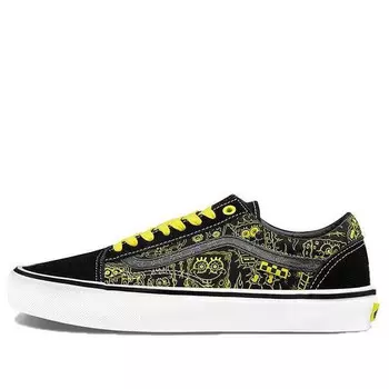 Кроссовки mike gigliotti x spongebob squarepants x skate old skool 'black yellow' Vans, черный