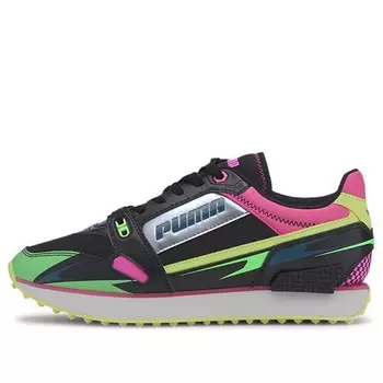 Кроссовки mile rider 'sunny getaway - electro green' Puma, черный
