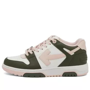 Кроссовки милитари из телячьей кожи для офиса Off-White, зеленый
