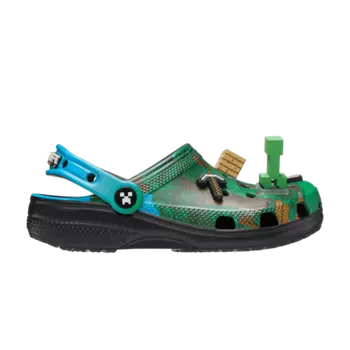 Кроссовки Minecraft x Classic Clog Kids 'Green Blue', зеленый
