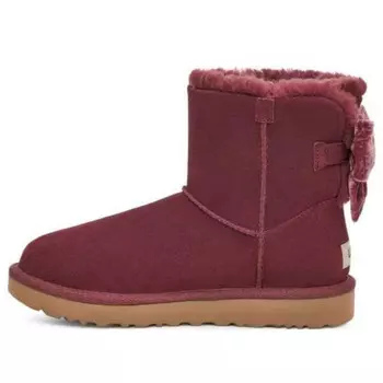 Кроссовки mini bailey bow boots 'wild grape' Ugg, бургундия