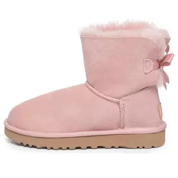 Кроссовки мини baley bow ii snow boots розовые Ugg, розовый