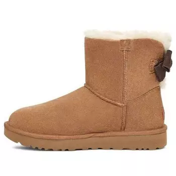 Кроссовки мини бейли замшевые бант для Ugg, бежевый