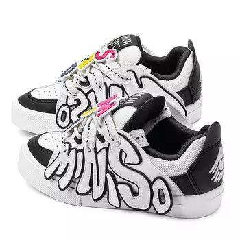Кроссовки MINISO Dream M Series Skateboarding Shoes Unisex Low-top Black/White, черный/белый