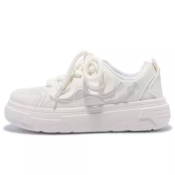 Кроссовки Miss Zhang Skateboarding Shoes Women's Low-top White, белый